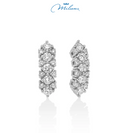 Orecchini Miluna di diamanti incastonati in oro bianco 18KT - ERD3106
