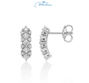 Orecchini Miluna di diamanti incastonati in oro bianco 18KT - ERD3106