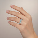 Anello VERETTA Miluna con Gemma del Cielo a scalare e diamanti in oro bianco 375 - LID4083X