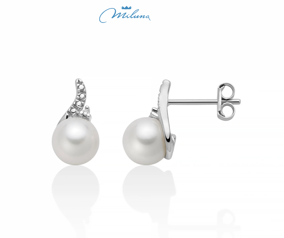 Miluna Perlen- und Diamantohrringe – PER2663