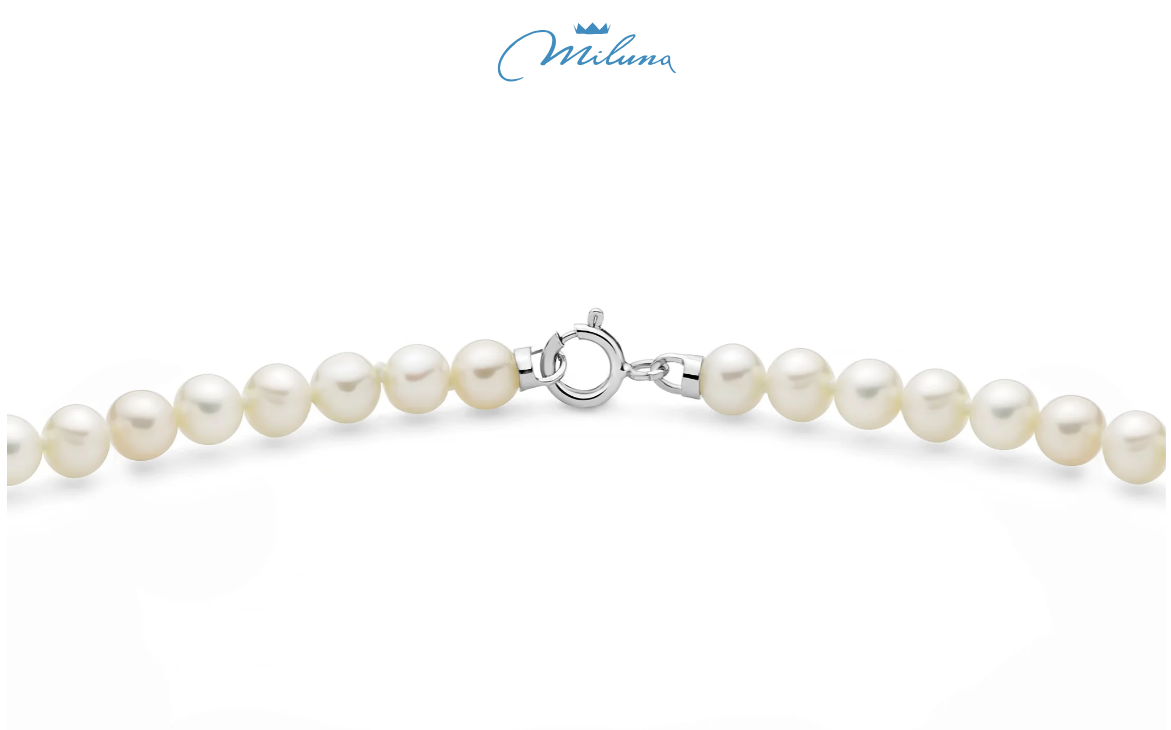 Collana Miluna di perle Oriente con chiusura in oro bianco 18kt, 6-6.5mm - PCL4198V