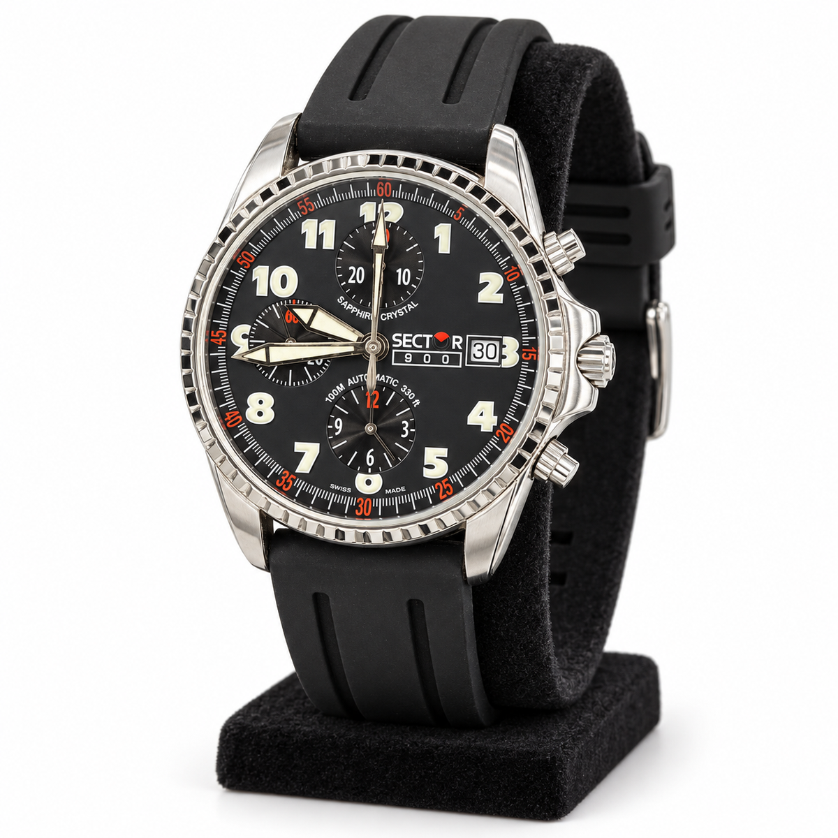 Reloj Sector No Limits 900 — Acero 38 mm — Cronógrafo automático Valjoux 7750 — NOS con caja original - 2621998025