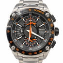 Orologio Seiko Sportura Double Retrograde Chronograph — Acciaio e IP nero 42 mm — Quarzo 7T85 cronografo 1/5 di secondo — NOS - SPC039P1