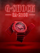 G-SHOCK Classic, Serie GA-2100 rosso 45mm - GA-2100-4AER