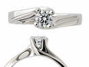 Giorgio Visconti Anello solitario in oro bianco 18 kt con diamante ct 0,14 - AB8380C