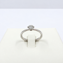 Giorgio Visconti Anello solitario in oro bianco 18 kt con diamante centrale ct 0,40 e diamanti laterali ct 0,05 - AB16612F