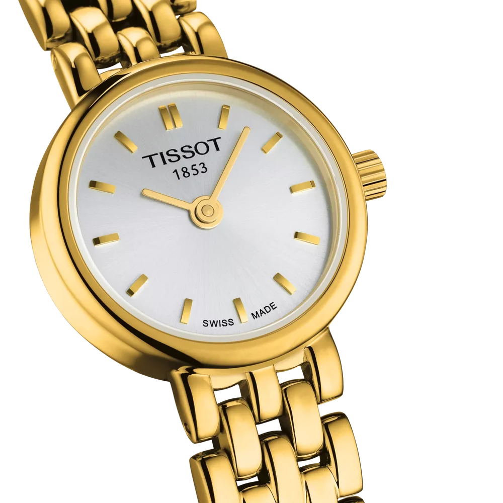 OROLOGIO Tissot Lovely DONNA, QUARZO silver e bracciale PVD oro giallo, 19.5mm - T0580093303100