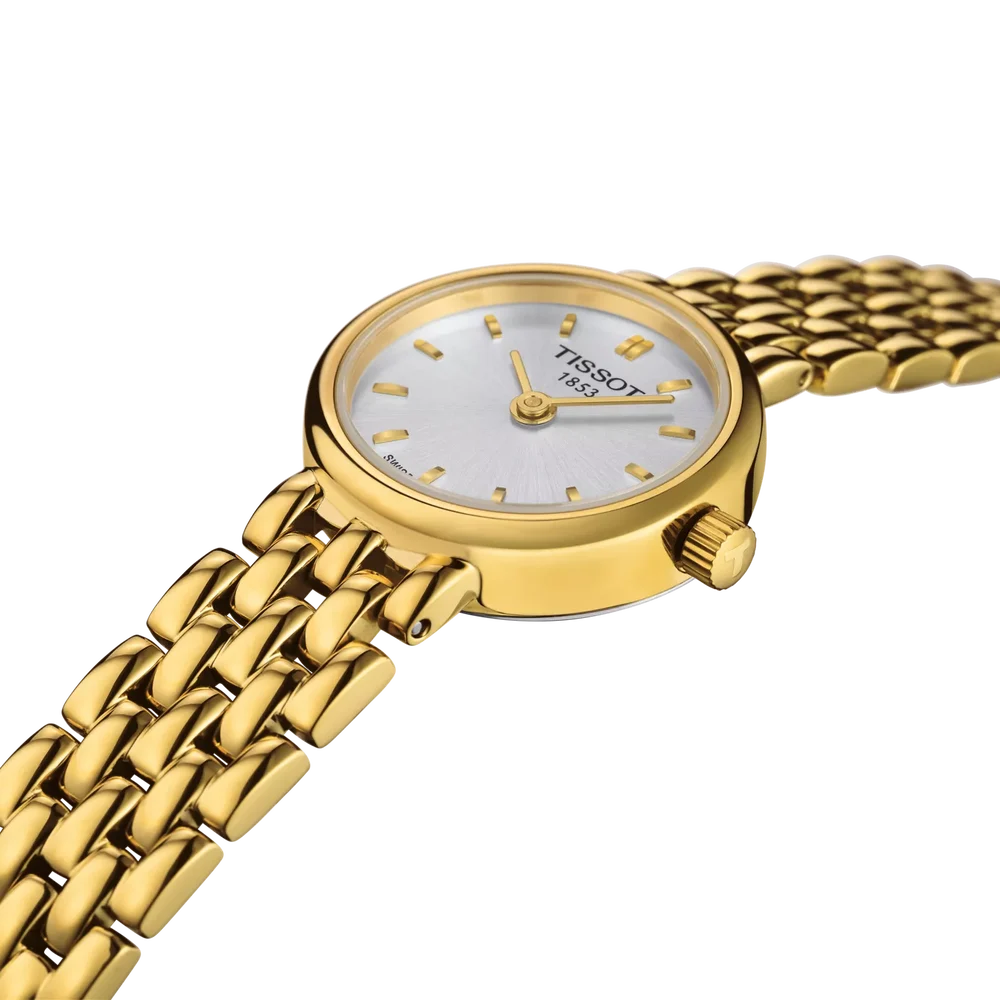 OROLOGIO Tissot Lovely DONNA, QUARZO silver e bracciale PVD oro giallo, 19.5mm - T0580093303100