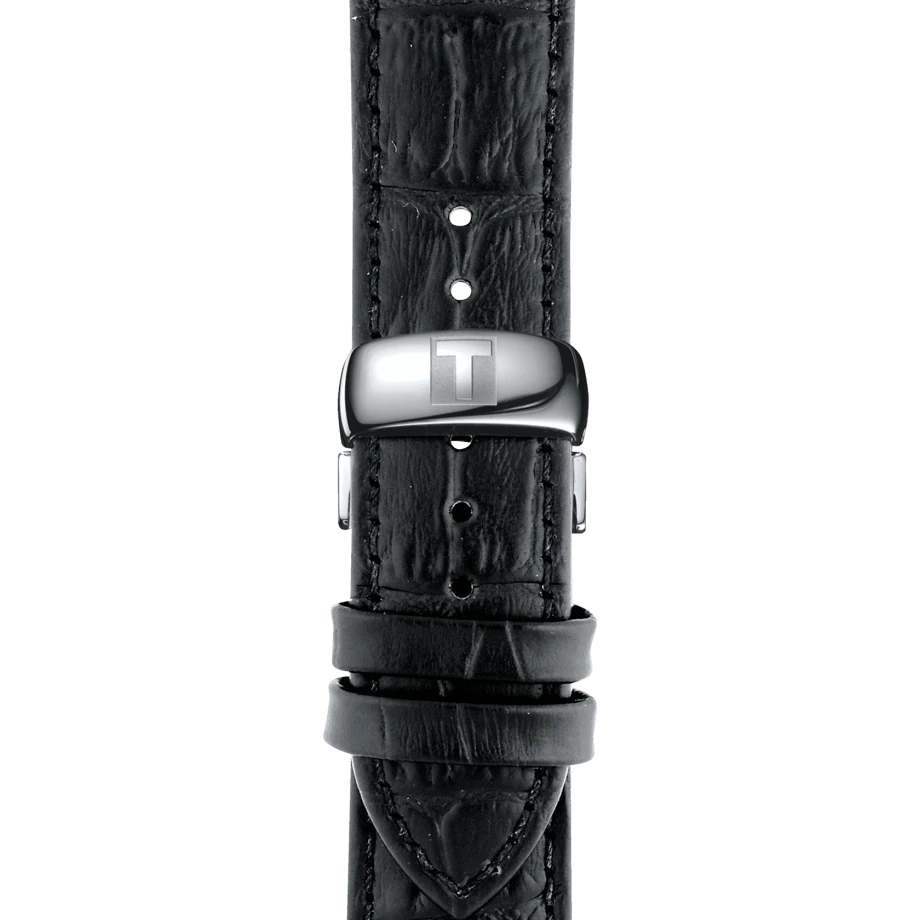 OROLOGIO TISSOT TRADITION, Cinturino di pelle e quadrante blu, 42mm - T0636101604700