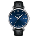 OROLOGIO TISSOT TRADITION, Cinturino di pelle e quadrante blu, 42mm - T0636101604700