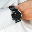Orologio Tissot TRADITION, Cinturino di pelle e quadrante nero, 42mm - T0636101605800
