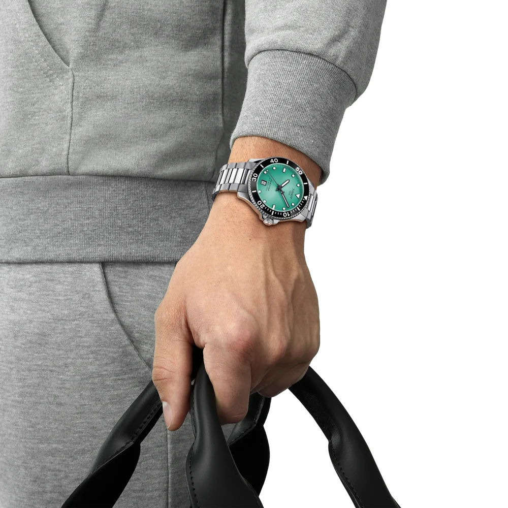 Orologio Tissot Seastar 1000, quarzo quadrante turchese, 40mm - T1204101109100