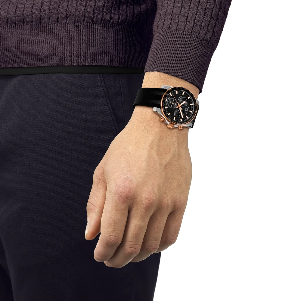 OROLOGIO TISSOT Supersport Chrono, quadrante nero movimento quarzo, 42mm - T1254172705100