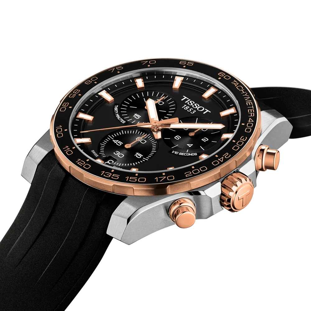 OROLOGIO TISSOT Supersport Chrono, quadrante nero movimento quarzo, 42mm - T1254172705100