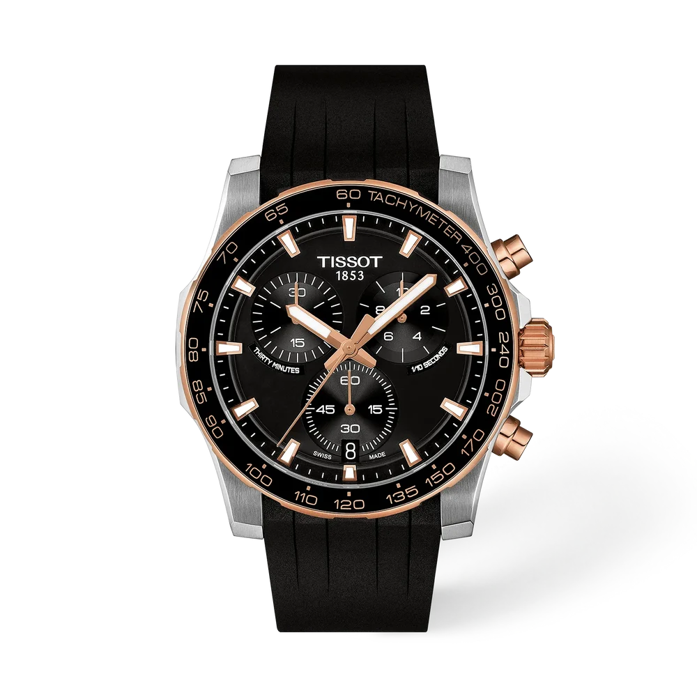 OROLOGIO TISSOT Supersport Chrono, quadrante nero movimento quarzo, 42mm - T1254172705100