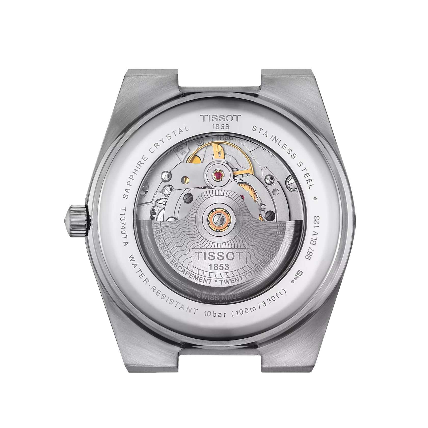 Orologio Tissot PRX Powermatic 80 quadrante nero, 40mm - T1374071105100