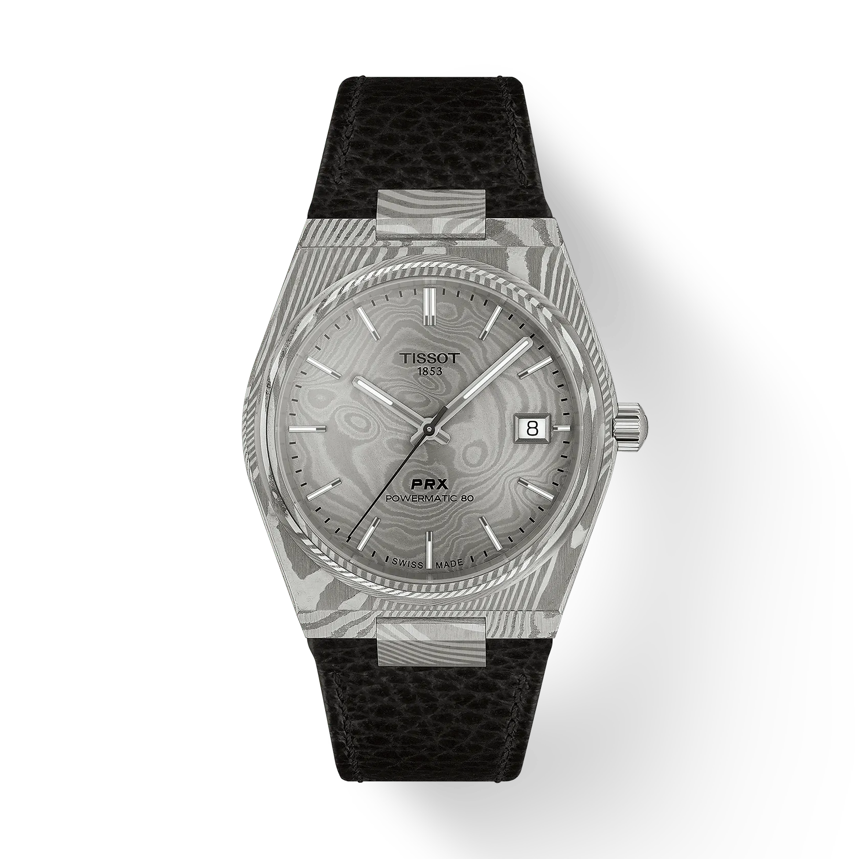 OROLOGIO Tissot PRX, MOVIMENTO AUTOMATCO, IN ACCIAIO DAMASCO MARMORIZZATO, 38mm - T1378079608100