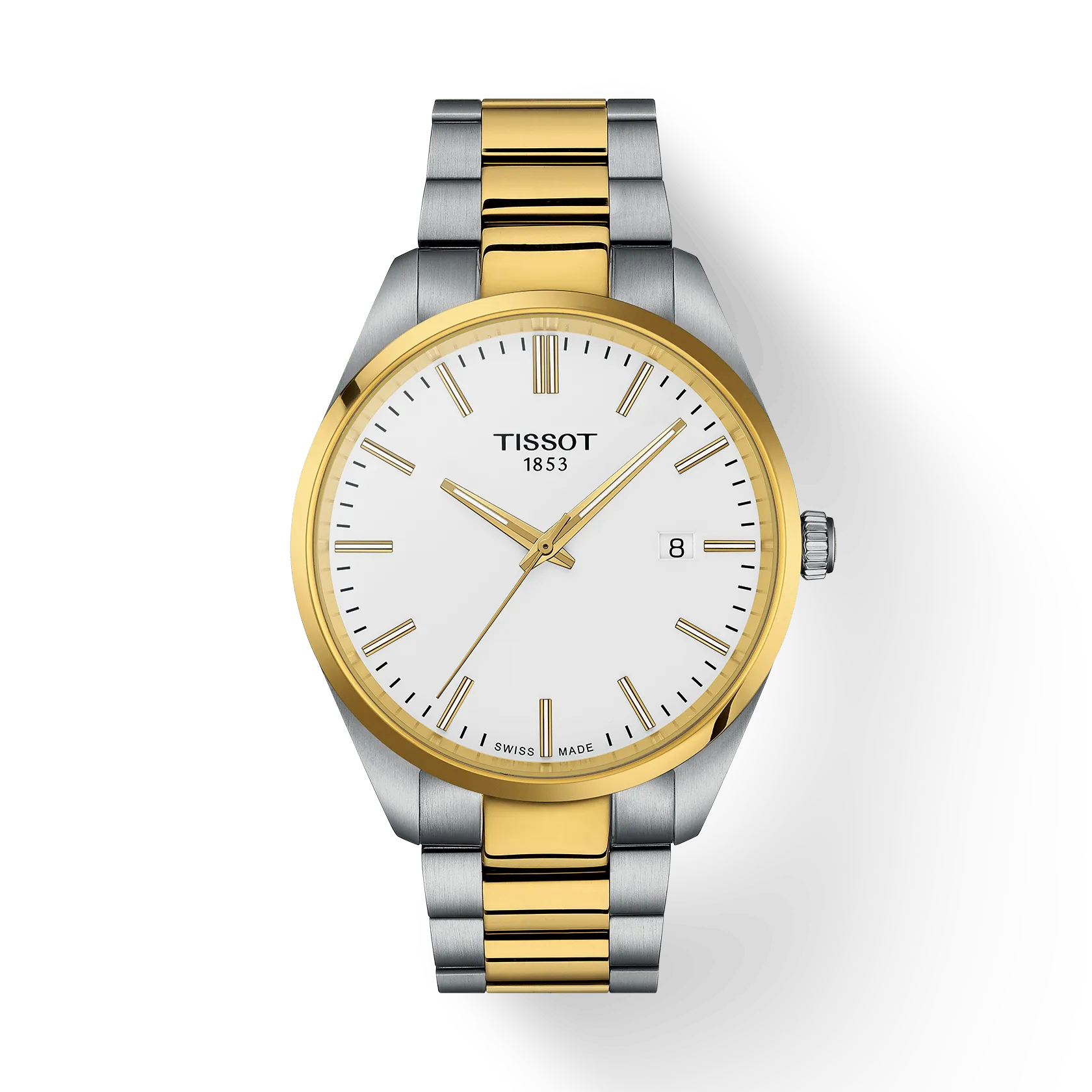 OROLOGIO Tissot PR 100, QUARZO QUADRANTE BIANCO, BICOLOR, 40mm - T1504102201100