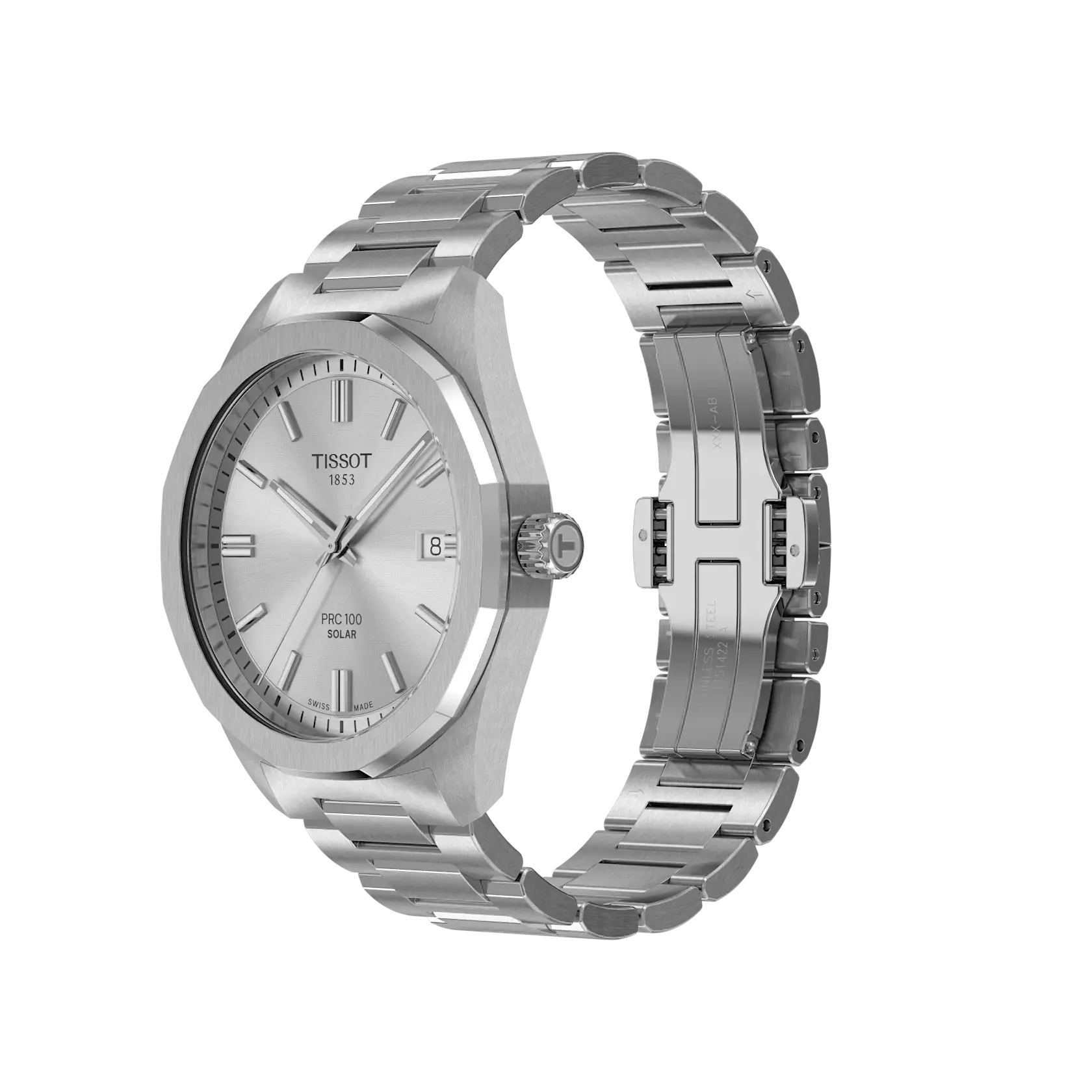 Tissot PRC 100 Solar Quartz, quadrante silver, 39mm- T1514221103100