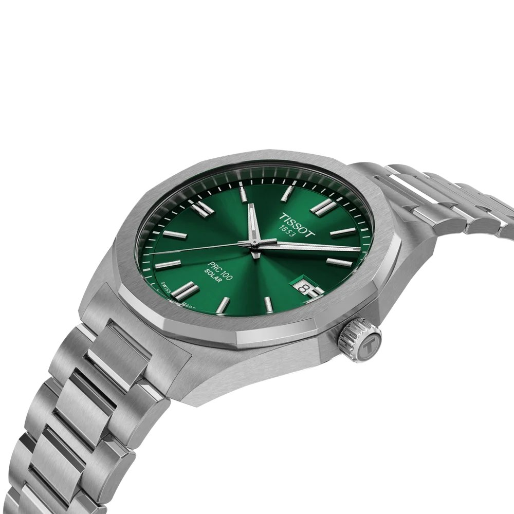 OROLOGIO TISSOT PR 100 Solar, quadrante verde, 39mm - T1514221109100