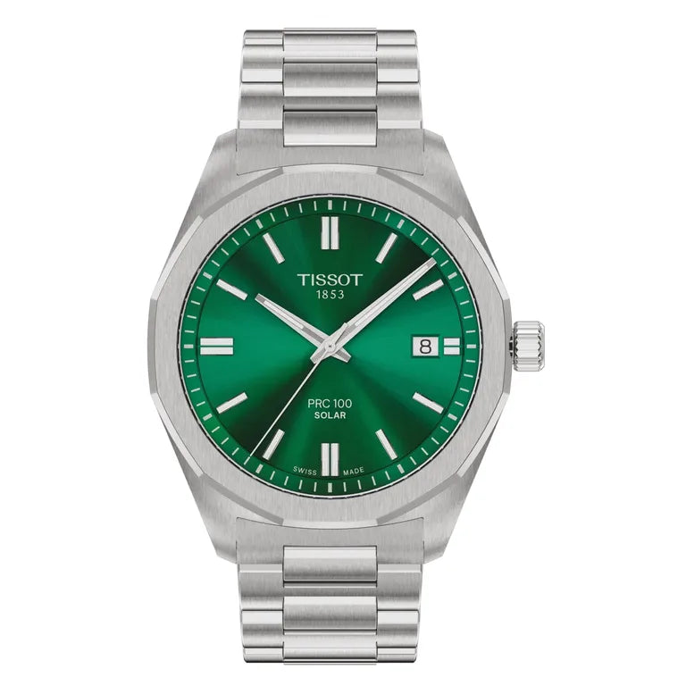 OROLOGIO TISSOT PR 100 Solar, quadrante verde, 39mm - T1514221109100