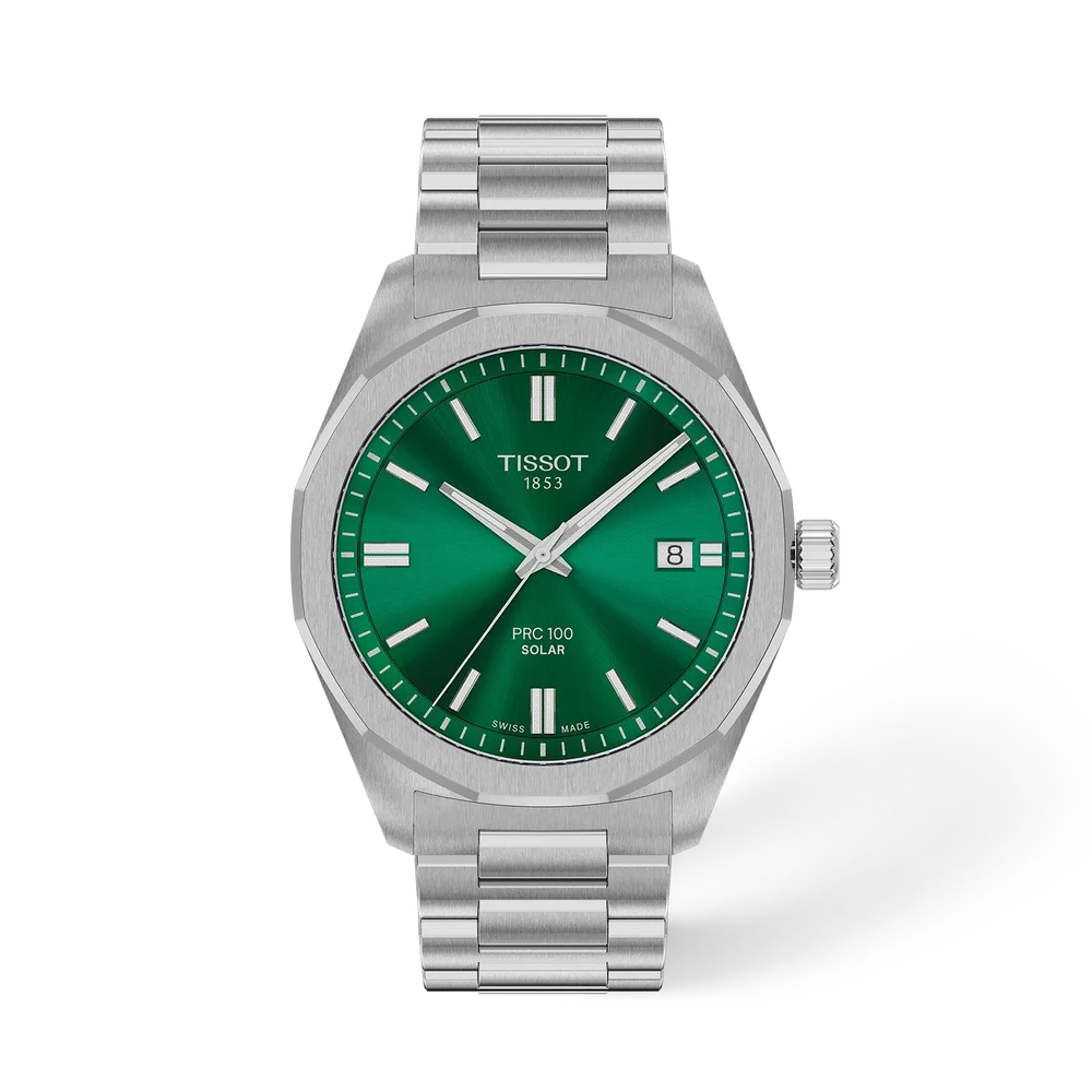 OROLOGIO TISSOT PR 100 Solar, quadrante verde, 39mm - T1514221109100