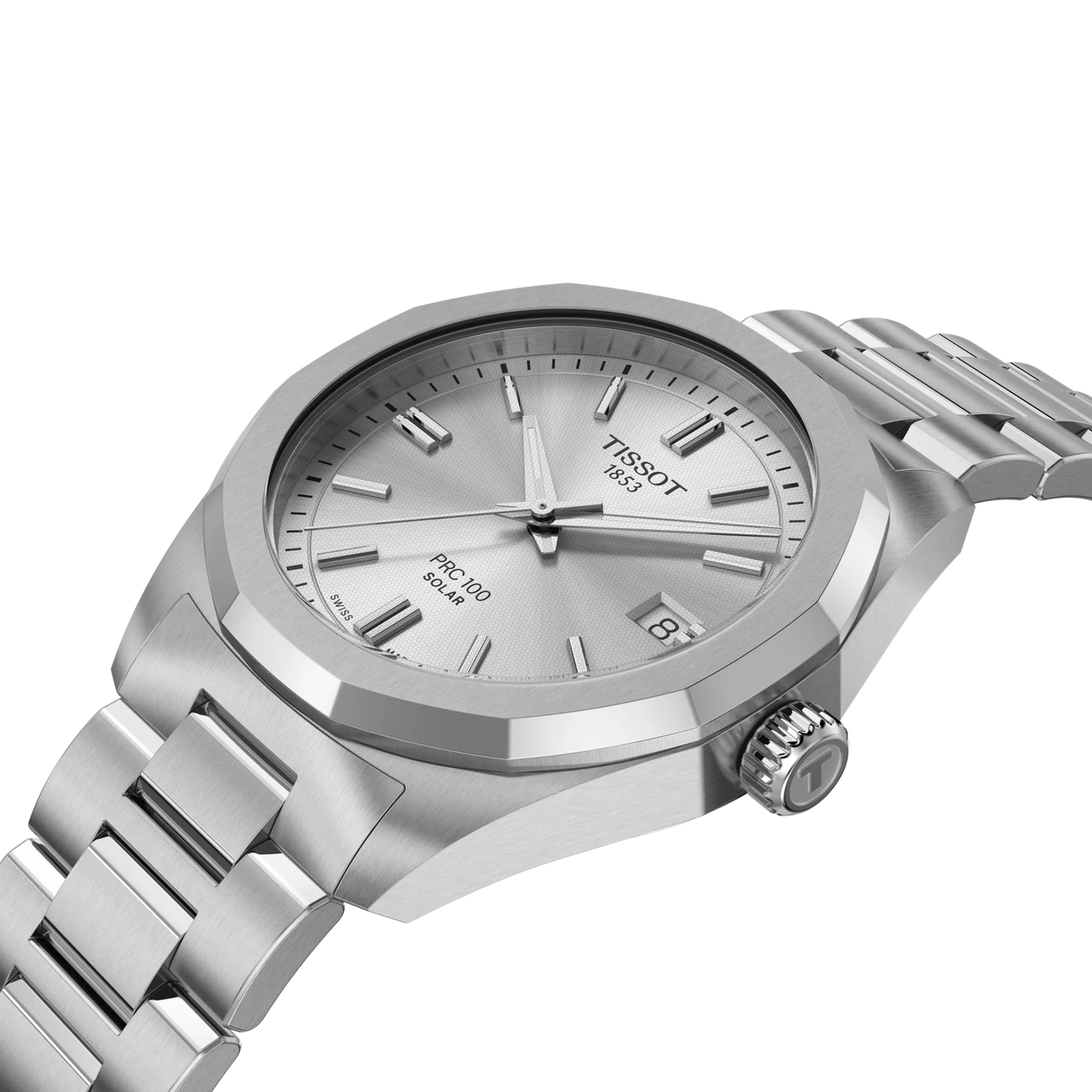 Orologio Tissot PRC 100 Solar, quadrante silver, 34mm - T1518221103100