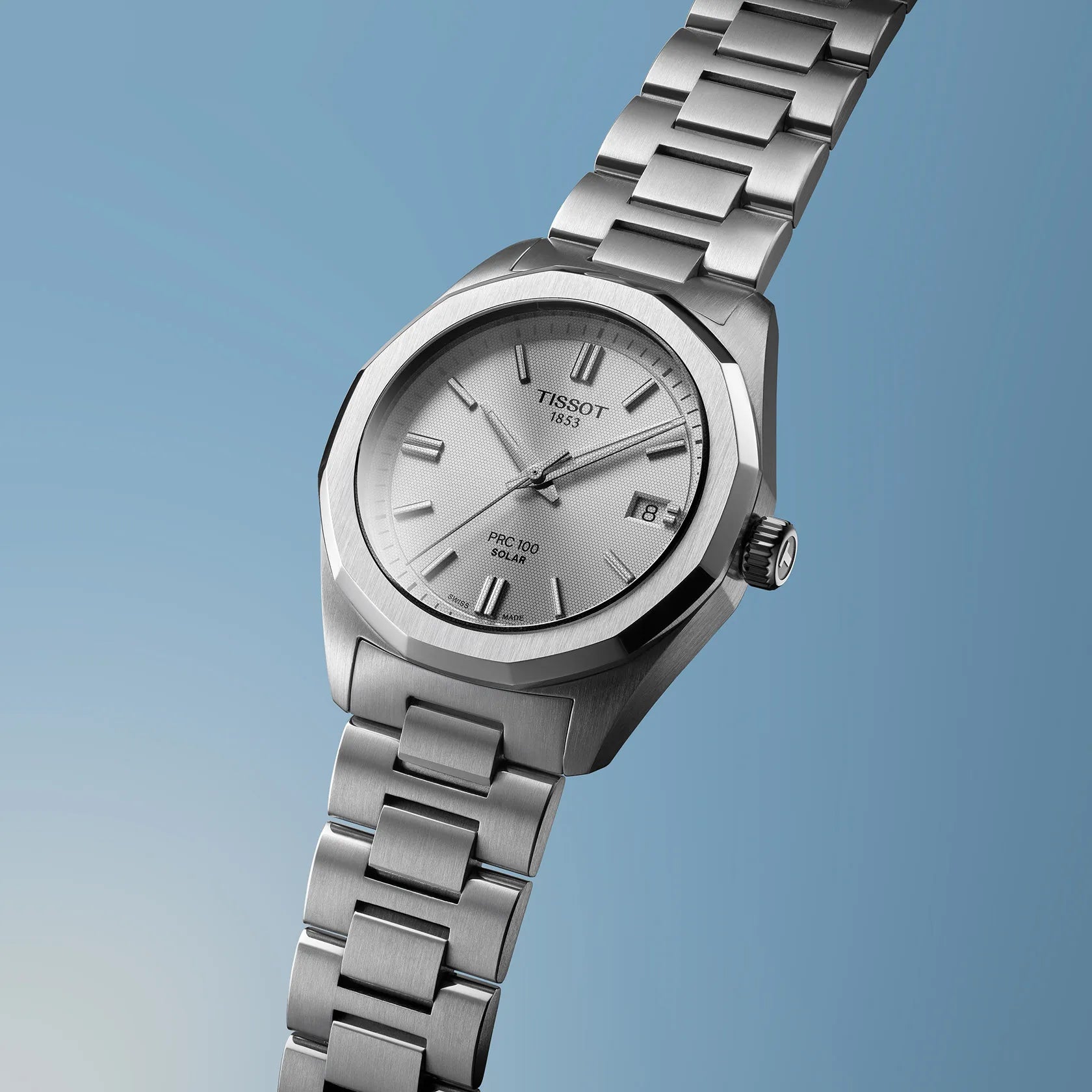 Orologio Tissot PRC 100 Solar, quadrante silver, 34mm - T1518221103100