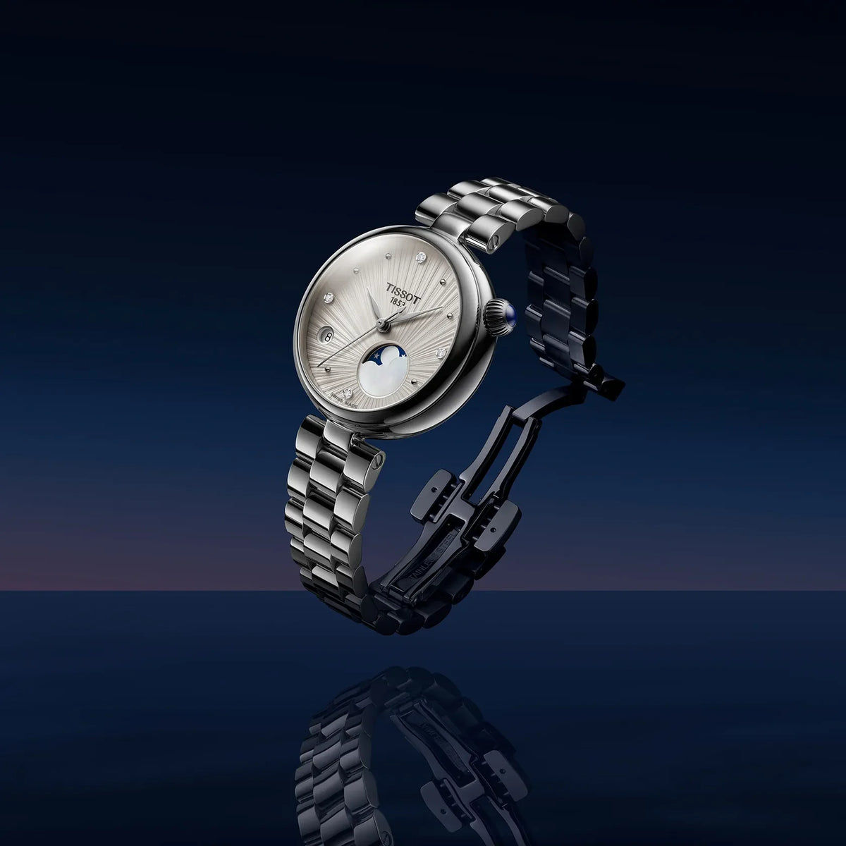 Orologio Tissot Desir, Quarzo fasi lunari, quadrante silver, 30mm - T1522231103600