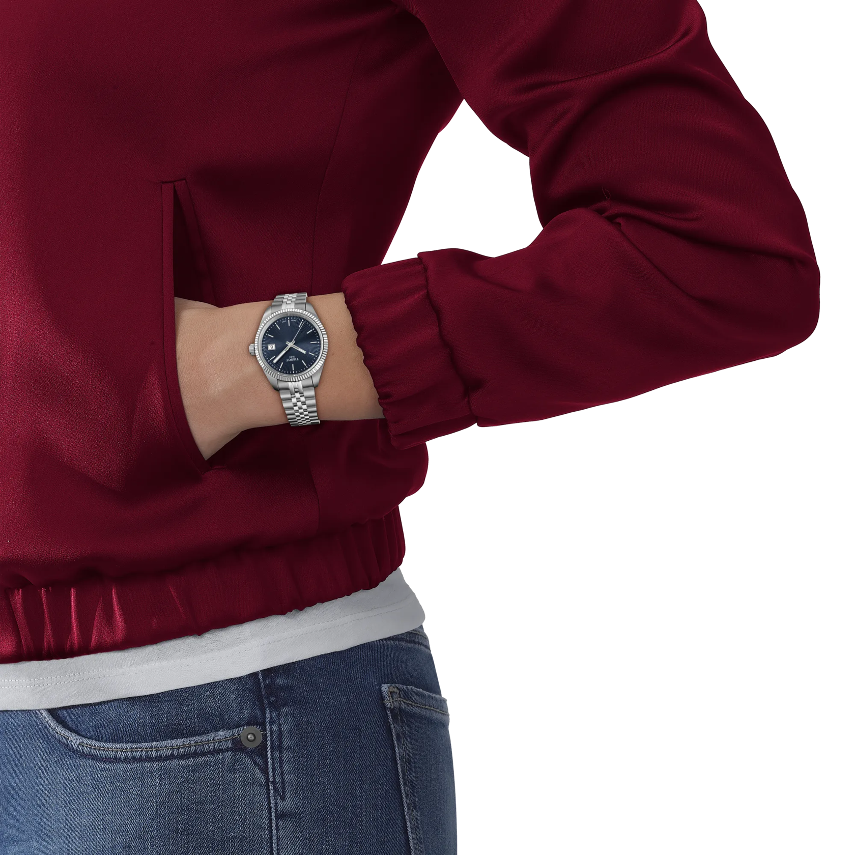 Orologio Tissot Ballade, quadrante Blu al quarzo, 34mm - T1562101104100