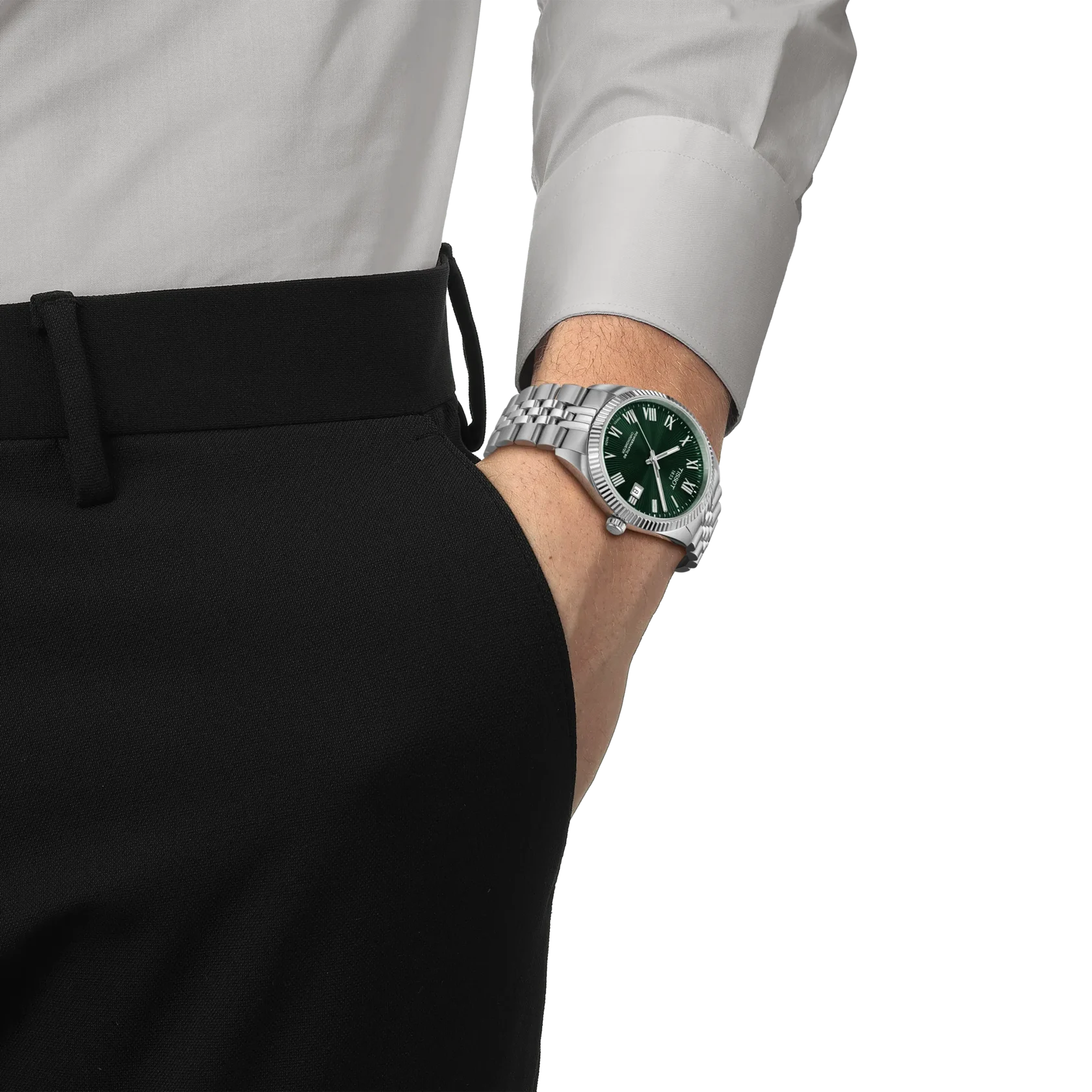 Orologio Tissot Ballade, AUTOMATICO QUADRANTE VERDE, CERTIFICATO COSC, 39mm - T1564081109300