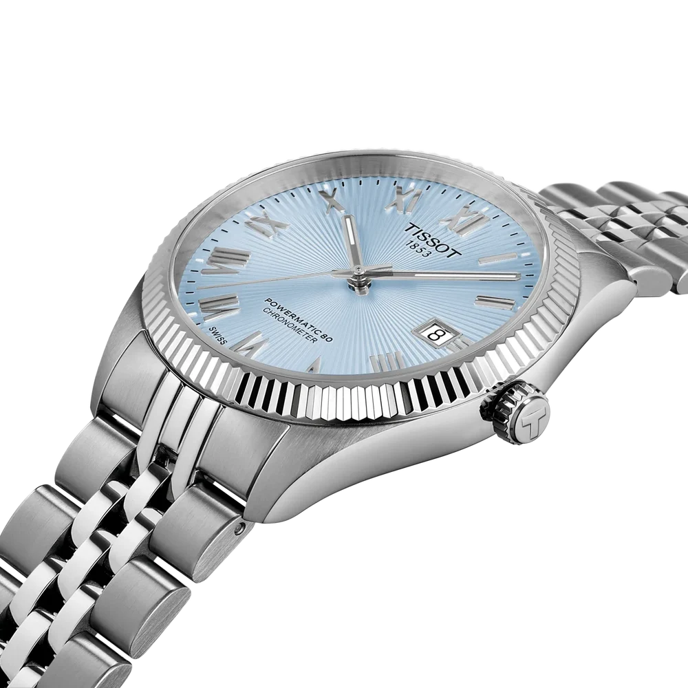 Orologio Tissot Ballade, AUTOMATICO QUADRANTE ICE BLUE, CERTIFICATO COSC, 39mm - T1564081135300