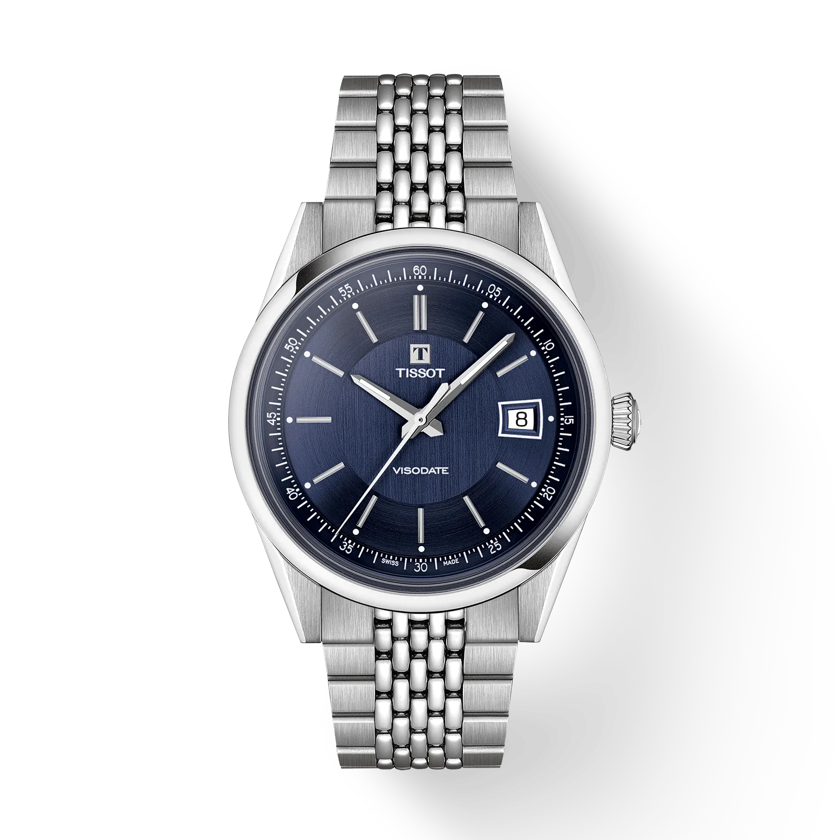 OROLOGIO TISSOT VISODATE, Quadrante blu automatico, 39MM - T1574071104100