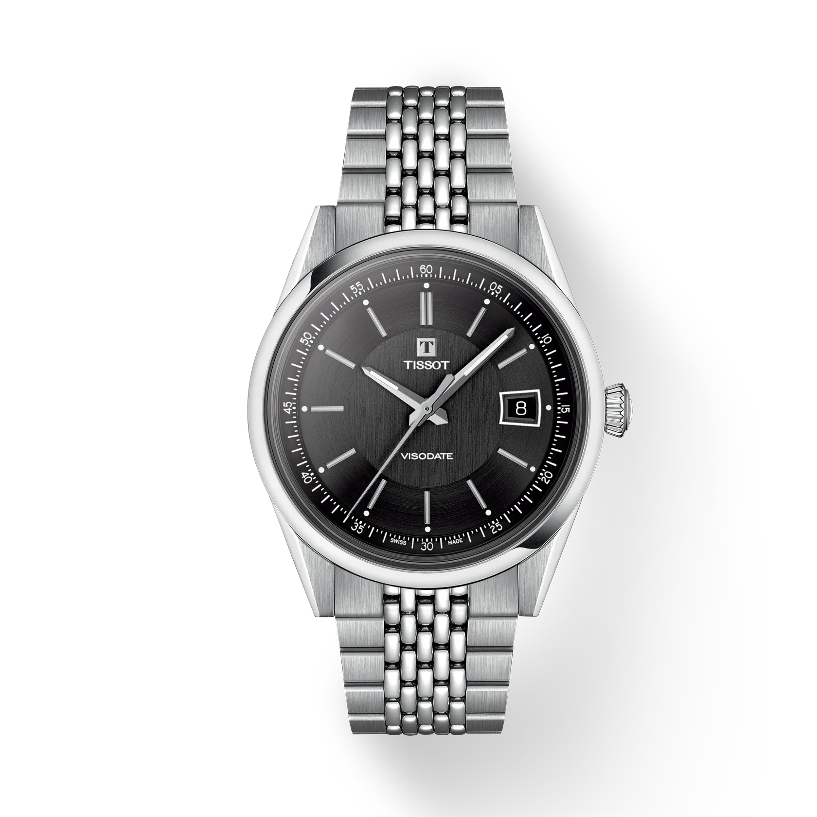 OROLOGIO TISSOT VISODATE, Quadrante nero automatico, 39MM - T1574071105100