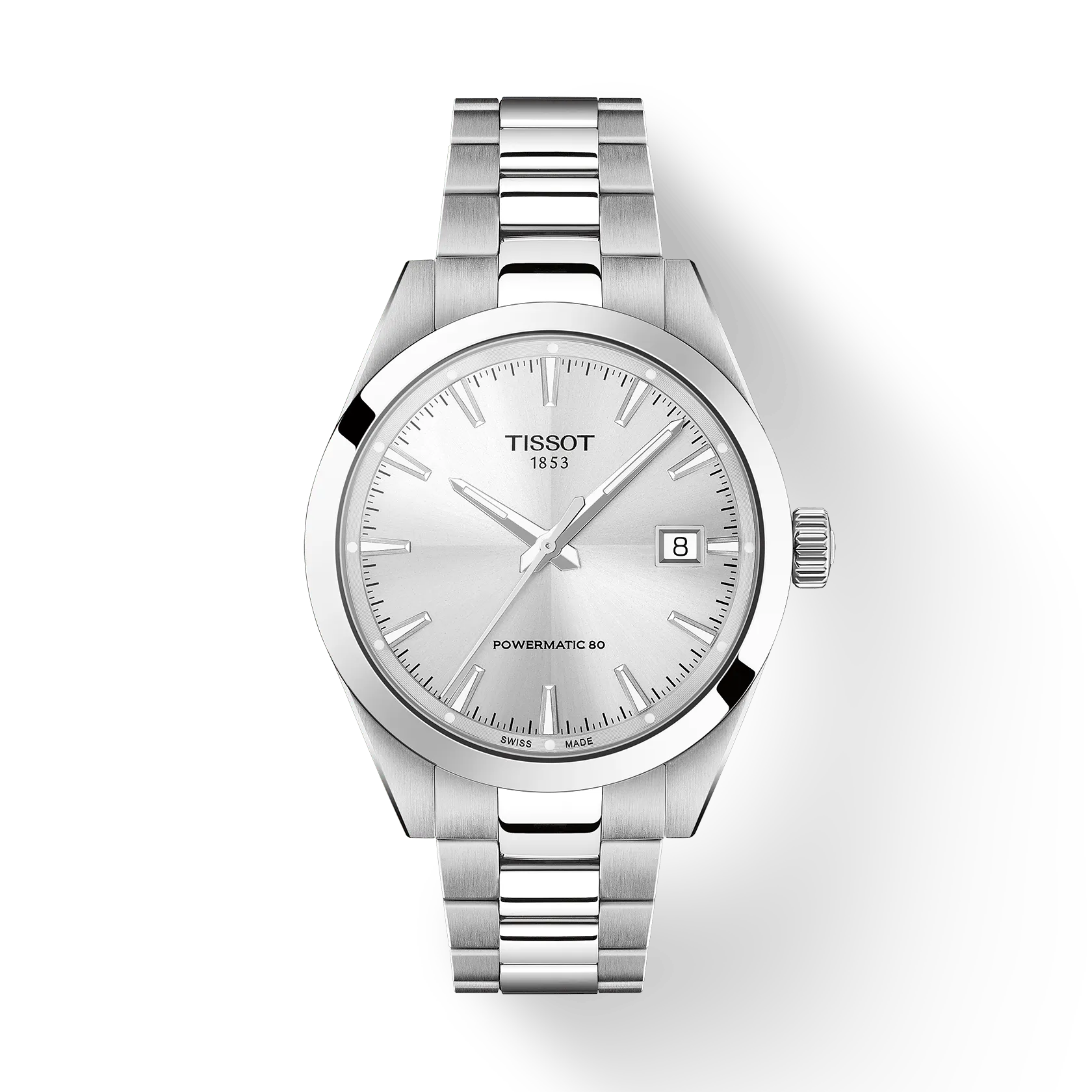 OROLOGIO TISSOT Gentleman 38mm, AUTOMATICO quadrante SILVER - T1658071103100