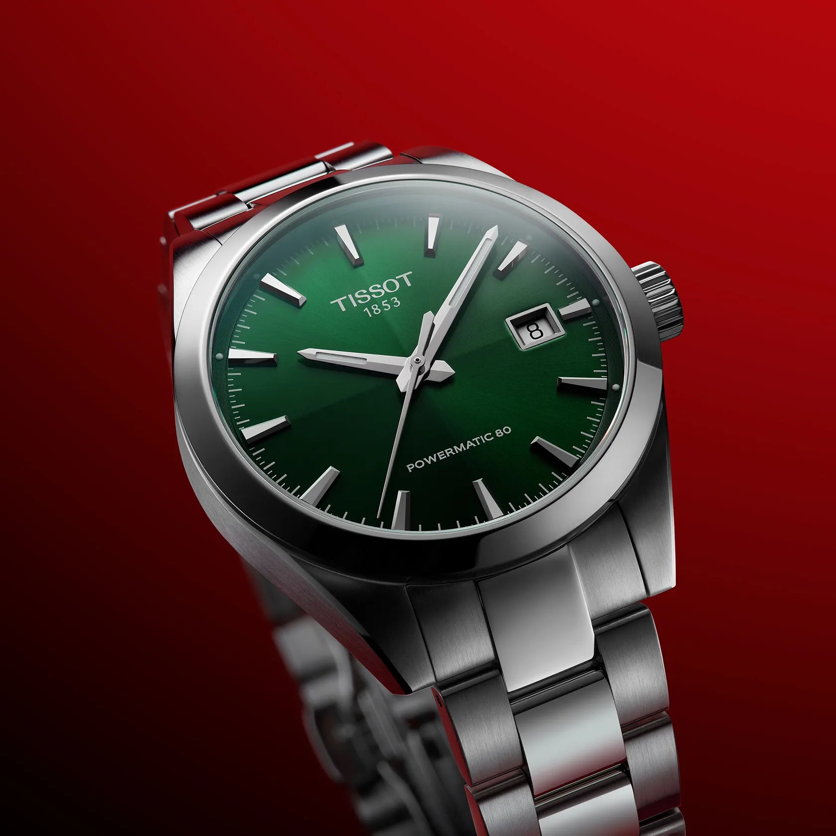 OROLOGIO TISSOT Gentleman 38mm, AUTOMATICO quadrante verde - T1658071109100