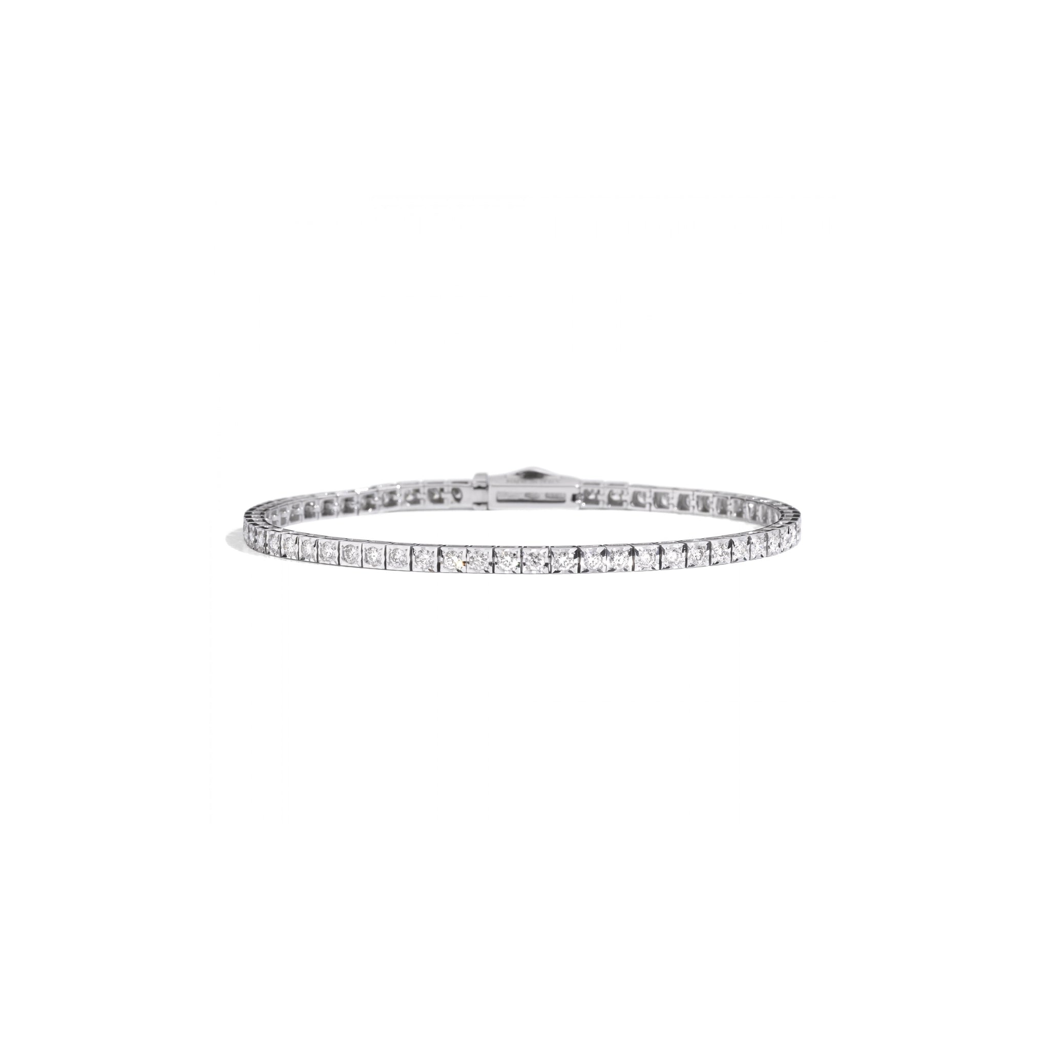 Bracciale Tennis con diamanti bianchi, collezione Face Cube, 0.50ct - T39SE883/D-17