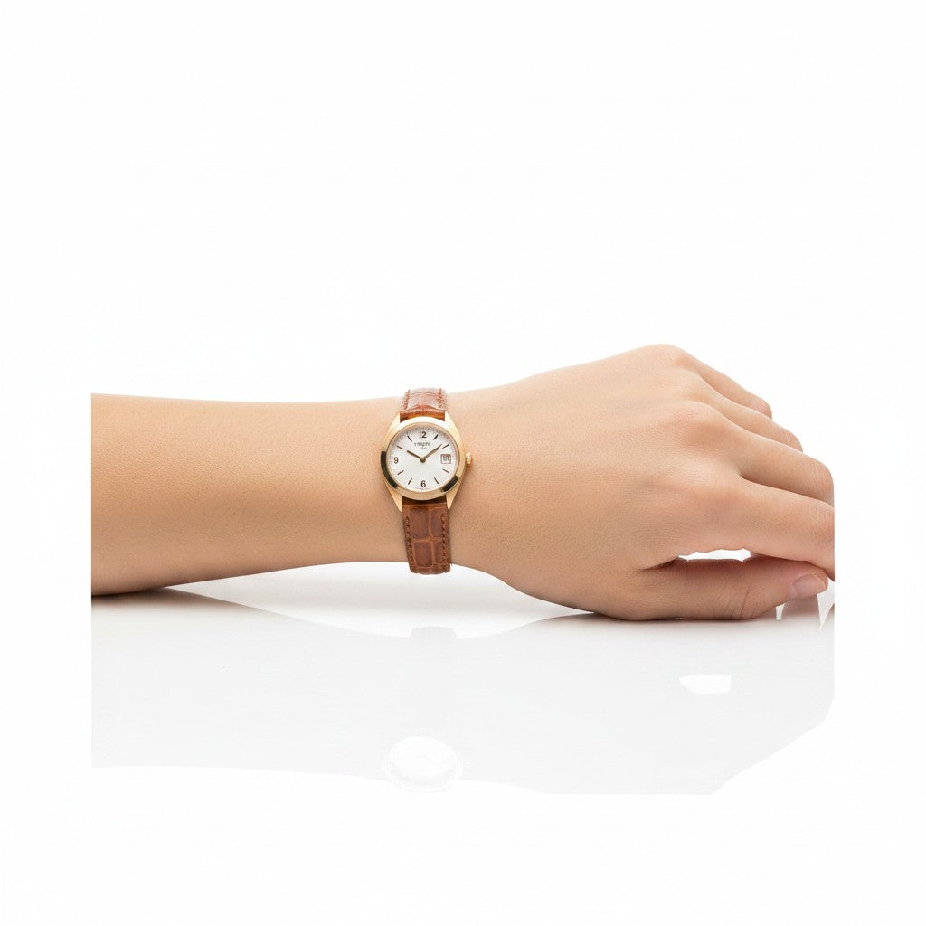 Orologio TISSOT T-Gold vintage, da donna, con cassa in oro giallo 18kt, 24mm - T71312814