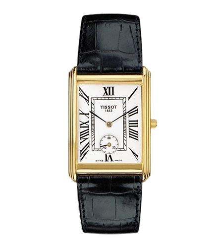 Orologio TISSOT vintage con cassa rettangolare in oro 18kt, T-Gold New Helvetia Gent, 31mm - T71361013