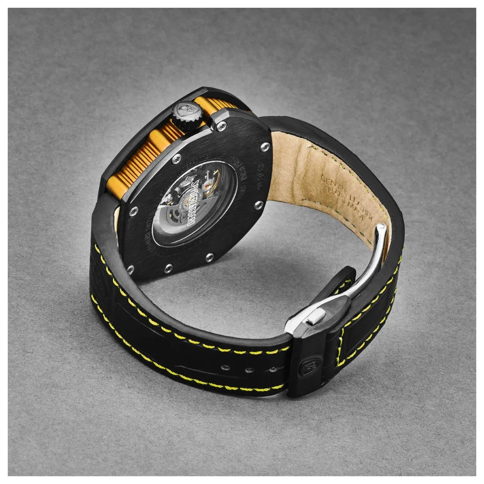 Tonino Lamborghini Orologio Automatico Spyderleggero Scheletro Titanio con DLC nero, 46mm - TLF-T06-3