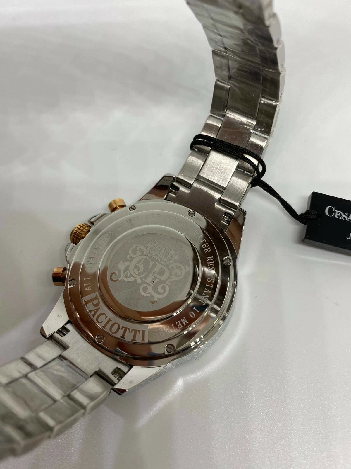 Orologio Cesare Paciotti, White Frozen, quadrante bianco al quarzo, 45mm - TSCR068