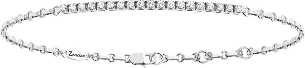 Bracciale da Uomo Zancan, semitennis in oro bianco 18kt e diamanti - Insignia Gold - UB023B