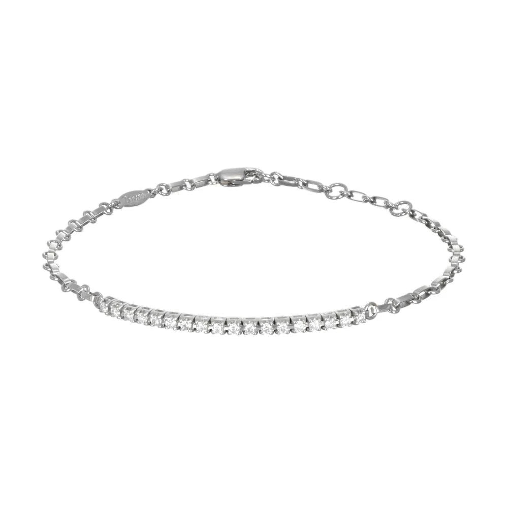 Bracciale da Uomo Zancan, semitennis in oro bianco 18kt e diamanti - Insignia Gold - UB023B