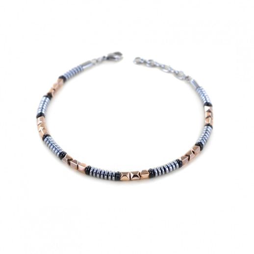 Bracciale da Uomo Zancan in Acciaio con Maglie Geometriche – Hiteck – UHB087