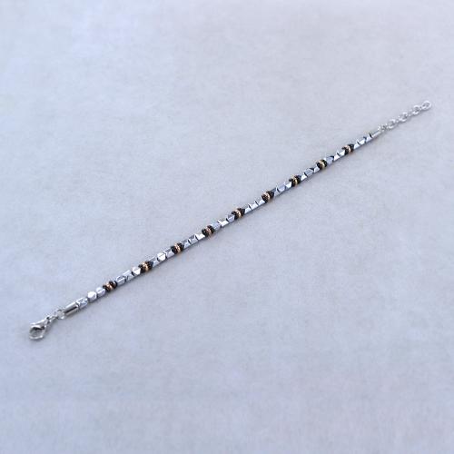 Bracciale da Uomo Zancan in Acciaio con Maglie Geometriche – Hiteck – UHB090