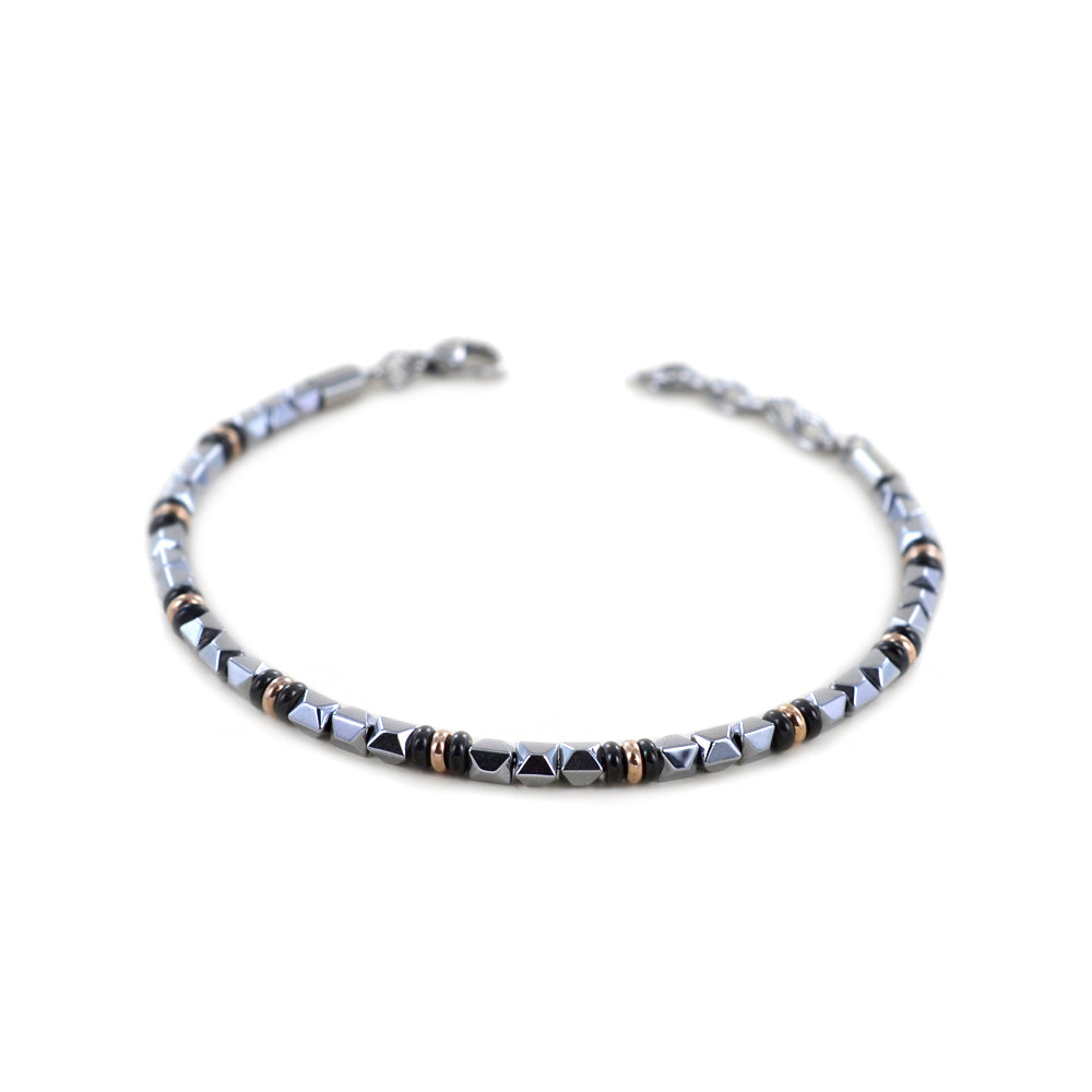 Bracciale da Uomo Zancan in Acciaio con Maglie Geometriche – Hiteck – UHB090