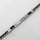 Bracciale Zancan da uomo in acciaio con Ancora e spinelli neri  - UHB108