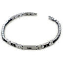 Bracciale Zancan da uomo in acciaio con Ancora e spinelli neri  - UHB108