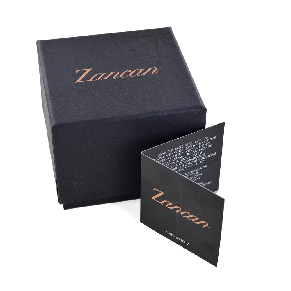 Bracciale Zancan morbido da uomo con sfere in acciaio brunito e PVD nero - UHB131