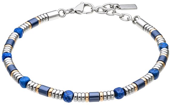 Bracciale ZANCAN da Uomo in acciaio e lapislazzulo - UHB133